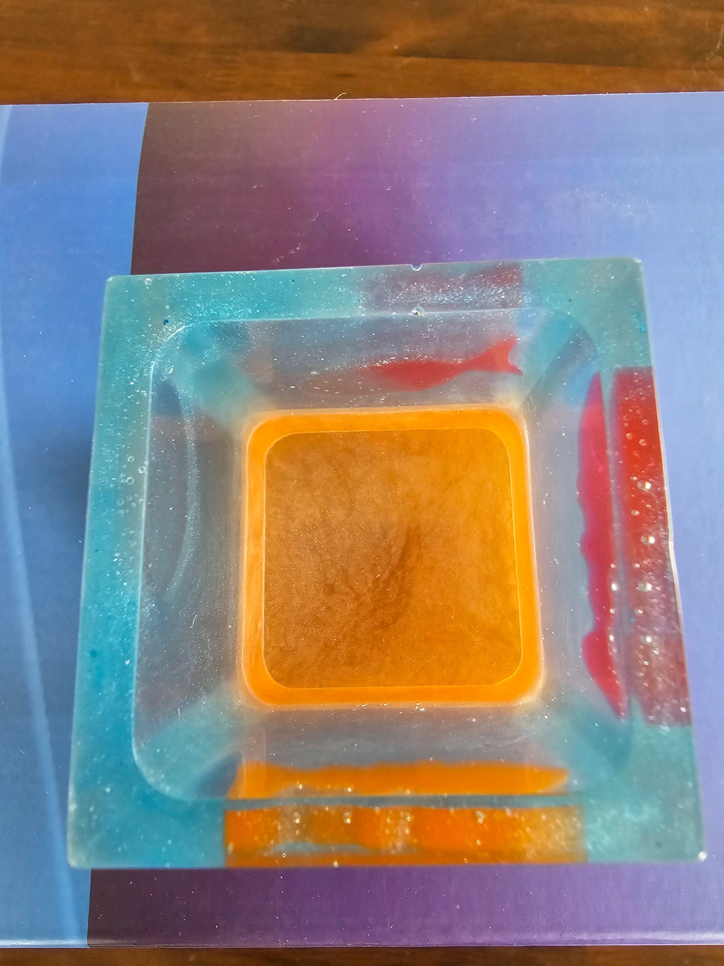 Open Square Paperweight with or without Items in it