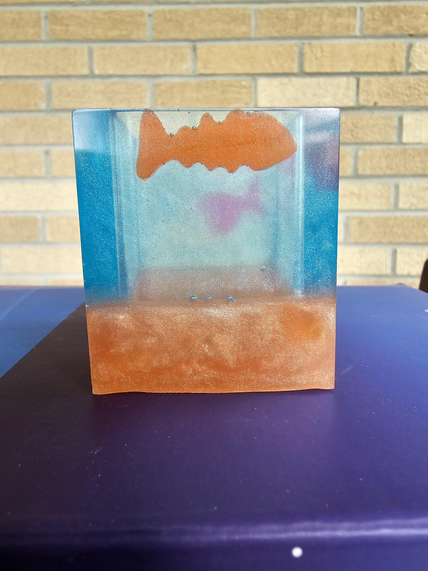 Open Square Paperweight with or without Items in it