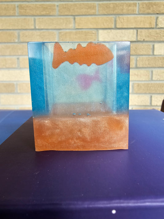 Open Square Paperweight with or without Items in it