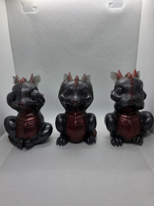 Set of See No Evil, Hear No Evil, Speak No Evil Dragons